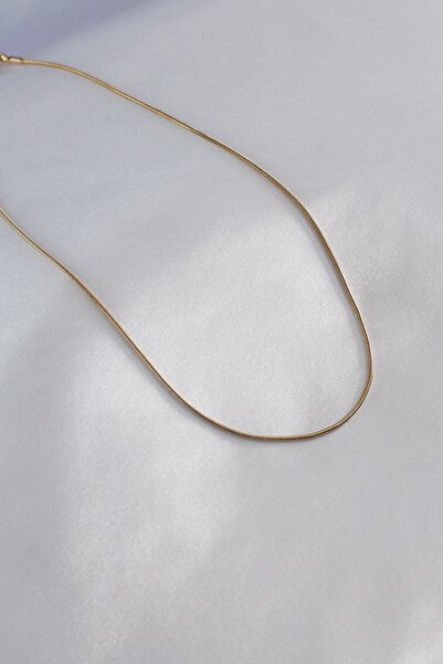 Genel Markalar Lisinya741 - 316L Çelik Gold Renk 45 Cm Yılan Zincir Model Kad...