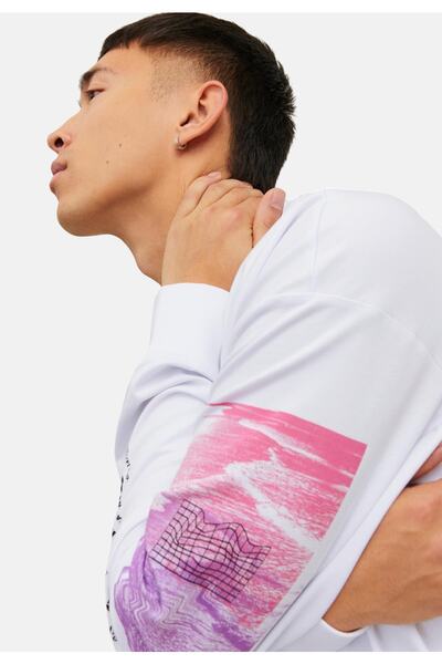 Jack & Jones Digitaler, entspannter Pullover mit Kapuze und Kapuze