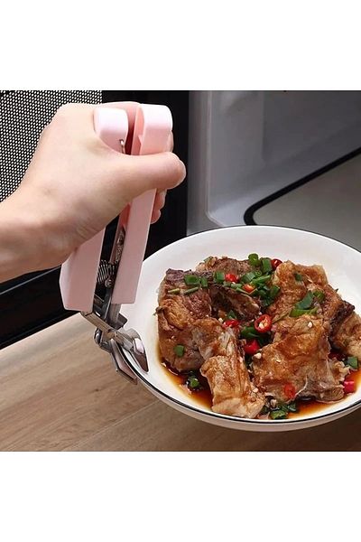 AKCAKESE Practical Hot Food Bowl Holder Pan Tray Tongs Handle Holder| Tray and Pan Holder