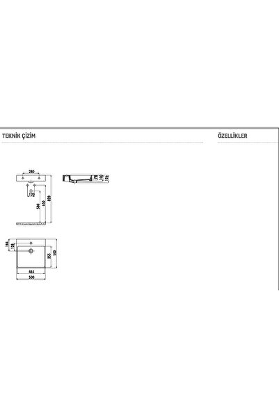 Creavit Next Tezgah Üstü Kare Lavabo 50x50 Cm