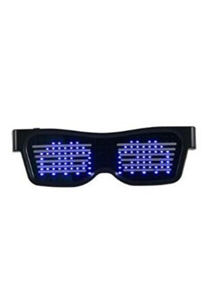 Doppler Smart Led Glasses Mavi Led Işıklı Parti Gözlüğü Kablosuz Uygulamalı E...