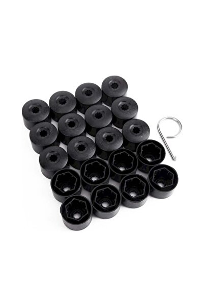 Genel Markalar - Vw Bora Bijon Civata Kapağı Siyah Renk 20 Adetli Set 17mm 1k...