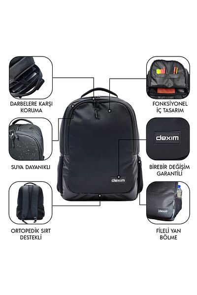 Dexim Venio 15.6?Notebook Backpack Black DXBP12