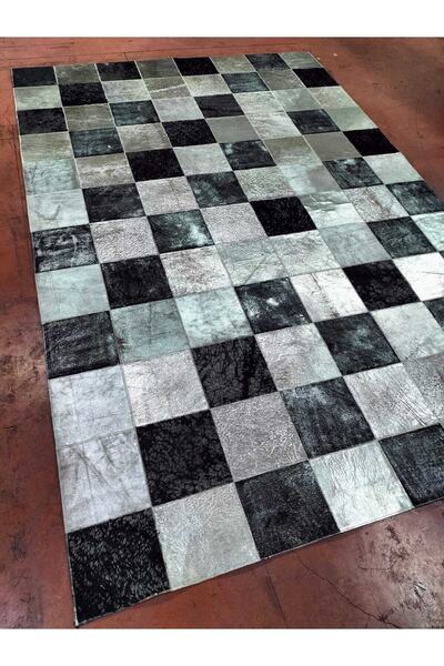Victory Leather Carpet Eskitme Model Gümüş Yaldızlı Orijinal Deri Halı