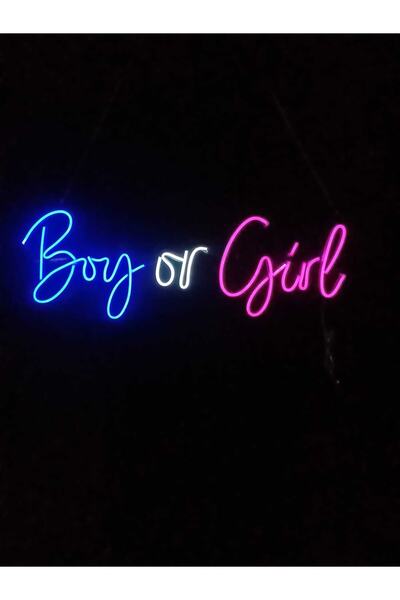 En Güzel Günde Boy Or Girl Yazılı Neon Led 25*80 Cm