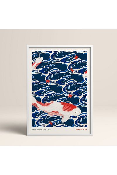 HOMEPACK Επιτραπέζιο Πλαίσιο Ιαπωνικού Στιλ Nanbara Sakujiro 30x40cm 40x60cm 50x70cm Μαύρο Λευκό Ξύλο Jpn080