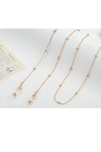 çınar bahçesi Women's Glasses Chain Metal Beaded