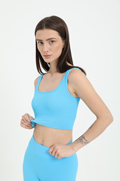 FOREVER MORE Thick Strap Crop Sports Top