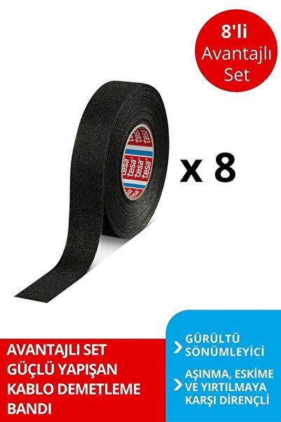 Tesa Pet Tüylü Bez Demetleme Bandı, 15:19mm X8 Adet