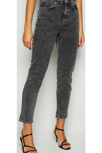 Tebessüm Life Ramrod Smoked Boyfriend Jean Γυναικείο Colorfast Mom Gatherer Τζιν παντελόνι