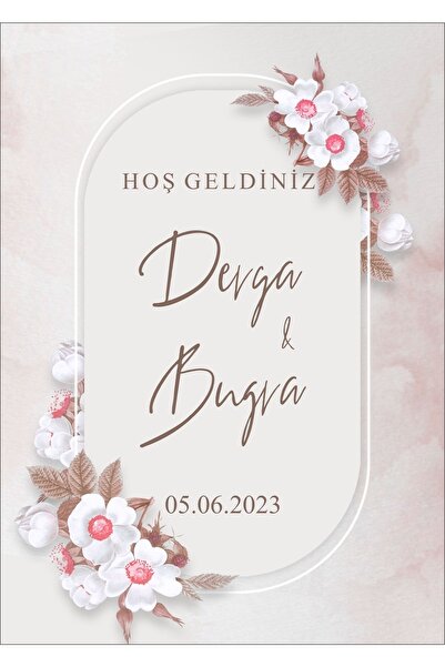 Partini Tasarlat Kişiye Özel Hoşgeldiniz Karşılama Panosu - (düğün-nikah-nişa...