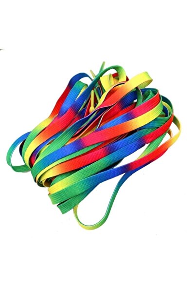 Dopar Gökkuşağı Renkli Spor Ayakkabı Bağcığı 120 cm 1 Çift