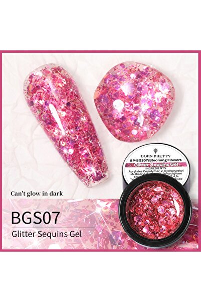 Born Pretty Karanlıkta Parlayan Simli Pullu Jel