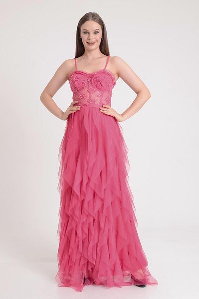 SpringStore Rochie de seară fără bretele cu croială asimetrică Fujya