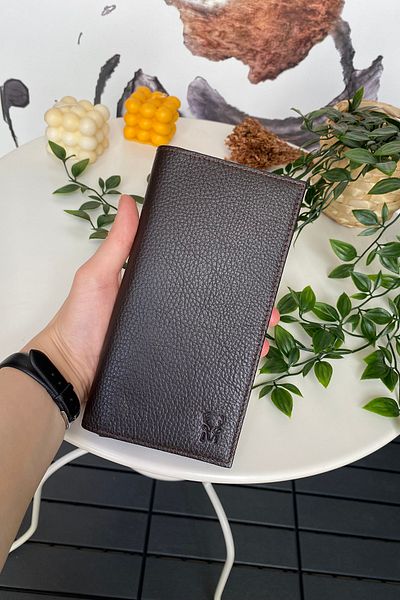 Modica Women's Brown Wallet Genuine Leather Long Wallet with Phone Compartment, Magnet and Handband |   Verona