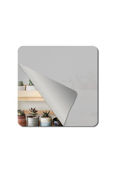 Martagon 2 Adet 30 Cm Kare Kendinden Yapışkanlı Dekoratif Ayna - Pleksi Ayna
