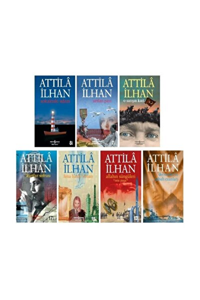 TÜRKİYE İŞ BANKASI KÜLTÜR YAYINLARI Atilla Ilhan Romanları 7 Kitap Set