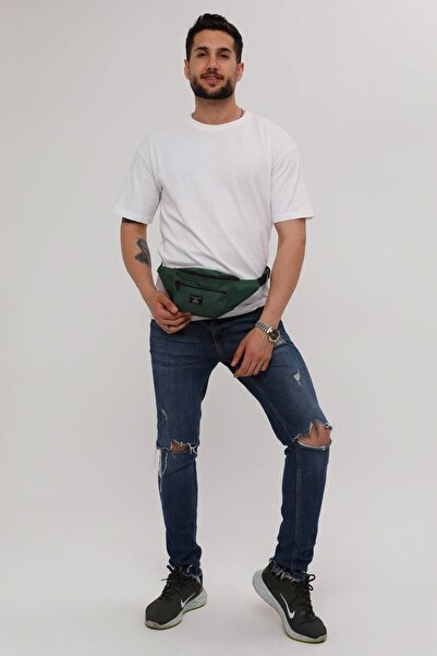 D'VERS Unisex Haki 2 Bölmeli Omuz Ve Bel Çantası
