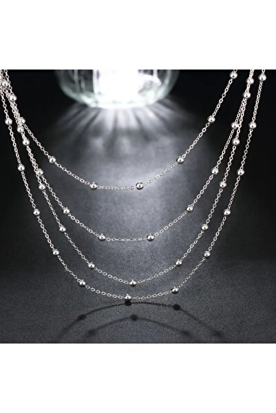 monalisatoka Kadın Gümüş Çoklu Kolye