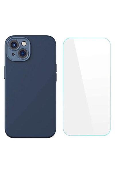 Ally Baseus Liquid Silica Gel Iphone 14 6.1 Uyumlu Silikon Kılıf + Tempered E...