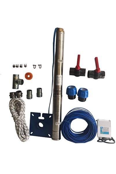 Alarko 4sdm6/11 1,5hp 60 Mt Yassı Kablolu Ve Panolu 120 Mt Halatlı Çift Vanal...