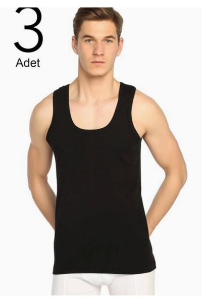 Tutku Erkek Karışık Renk Boxer Siyah Renk Ribana Atlet 6'lı Paket Yeni Sezon