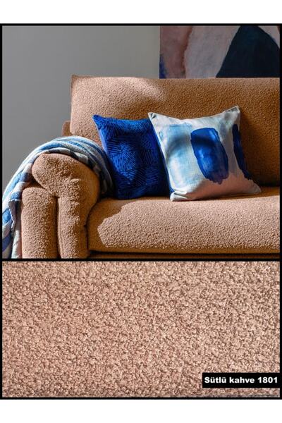 B'Dekor Bukle/teddy-buklet Döşemelik Kumaş Sütlü Kahve