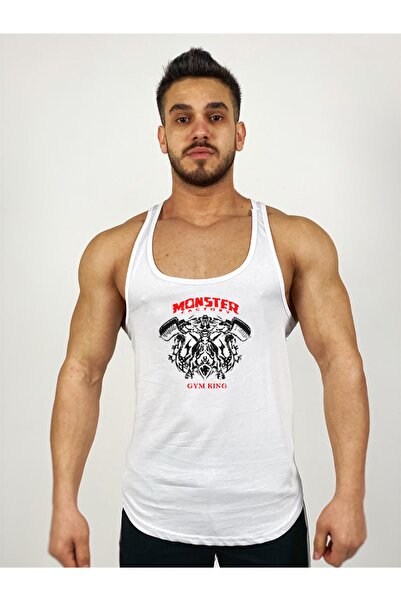 Black İstanbul Футболка з принтом Monster Gym King для фітнесу