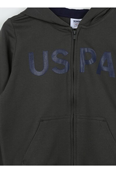 U.S. Polo Assn. Φούτερ με στάμπα Boy Grey Amatafıy023