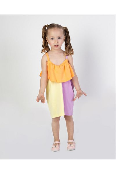 Harika KIDS Rochie pentru fete, multicoloră, deasupra genunchiului, din bumbac, plajă-piscină-mare