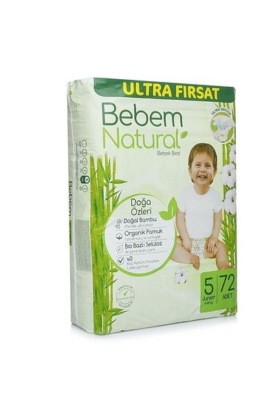 Bebem Natural عبوة Ultra Advantage رقم 5، 72 قطعة