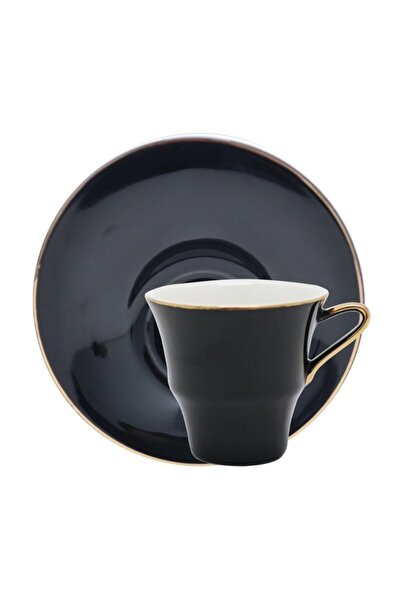 ACAR Clk-10094/12 6-Piece Porcelain Cup Set Black Fma02903