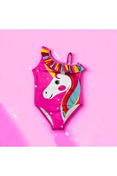 BEBEĞİME ÇORAP Μαγιό για κορίτσια με ροζ στάμπα