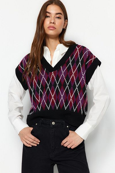 Trendyol Collection Wide Fit Black Knitwear Sweater - Twoaw22Bz0048