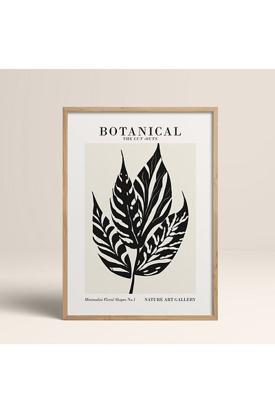 HOMEPACK Рамкирана картина от естествено дърво, рамкиран плакат, артистична модерна декорация за стена (FLOWER269-WOOD-30X40)