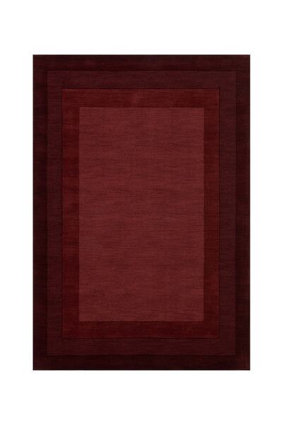 Rugs Modern Halı Bordo Çerçeveli Klasik Dokuma Taban Dijital Baskılı Halı Mir...