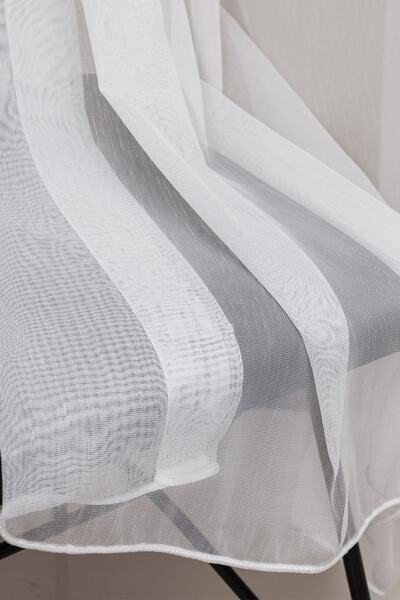 Ta-Ha Perde ve Halı New Model Rain Patterned Wrinkle-Free Skirts with Leaded 1-2.5 Pleats Latest Fashion Tulle Curtain
