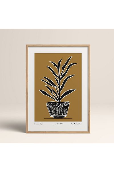 HOMEPACK Рамкирана картина от естествено дърво, рамкиран плакат, артистична модерна декорация за стена (FLOWER272-WOOD-50X70)