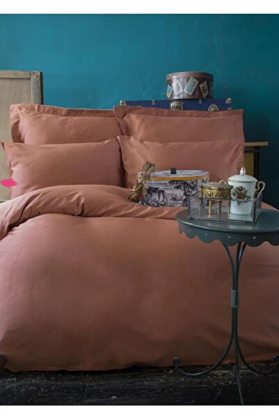 İssimo Home Simply Bakır Pamuk Saten Çift Kişilik Nevresim Takımı
