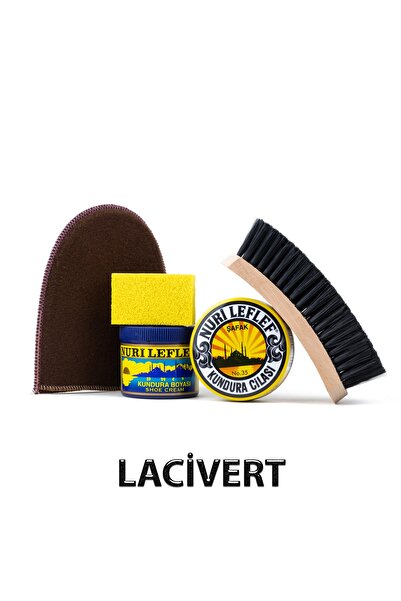 Nuri Leflef Ayakkabı Bakım Seti 5 Parça (boya+ Cila+fırça+sünger+kadife) Laci...