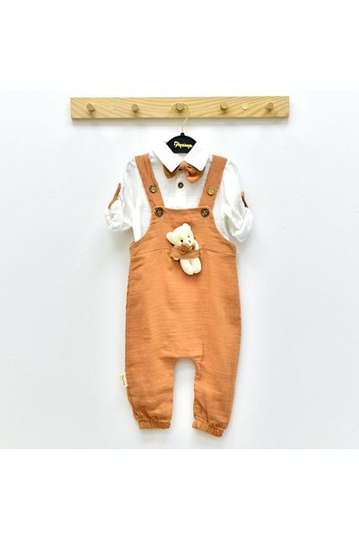DIDuStore Popshops 3/18 Month Men's Slopet Suit with Bow Tie and Shirt and Teddy Bear Detail