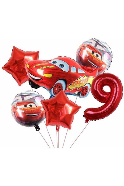 Parti Station Cars Cars Lightning Mcqueen Race Car Concept 9 Year Old Balloon Set Cars Cars Birthday Set