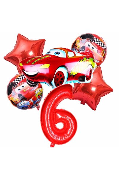 Parti Station مجموعة بالونات سيارات لايتنينج ماكوين لسباق السيارات بعمر 6 سنو...