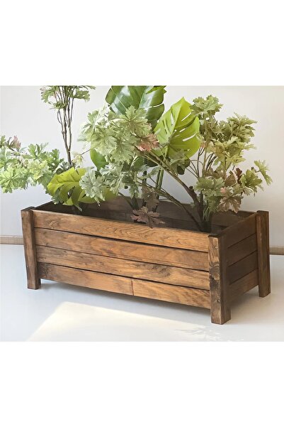 CeNeKo Weblonya Saksı Ahşap Saksılık Büyük Boy Saksı Stand Çiçeklik