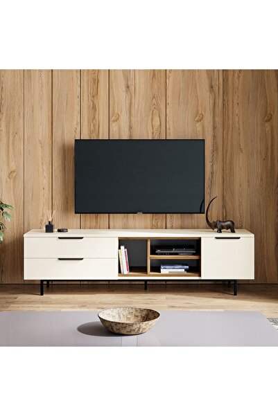 Just Home Royal Tv Ünitesi - Krem / Barok Ceviz