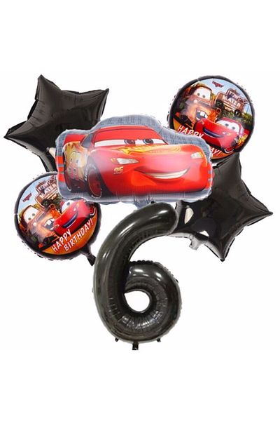 Parti Station Cars Cars Lightning Mcqueen Race Car Concept 6 Year Old Balloon Birthday Set Age Balloon Set