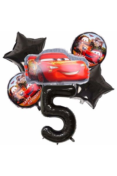 Parti Station Cars Cars Lightning Mcqueen Race Car Concept 5 Year Old Balloon Birthday Set Age Balloon Set