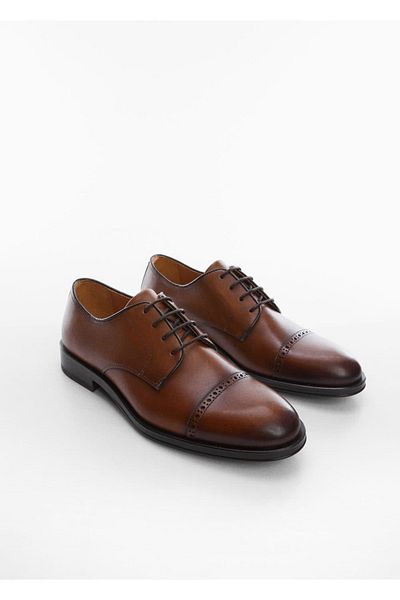 MANGO Man Leder-Blücher-Schuhe