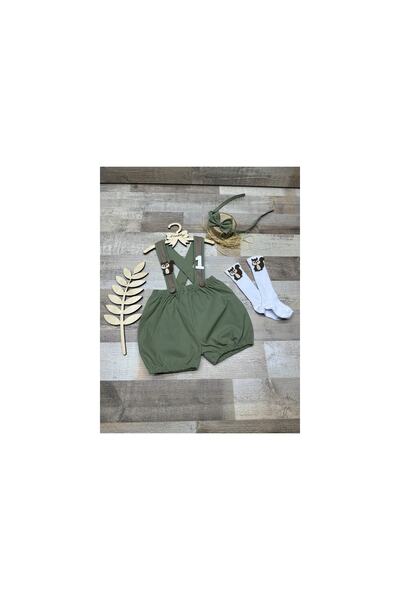 Feriatolye مجموعة جوارب ربطة عنق سالوبيت باللون الأخضر للأطفال الأولاد من سنجاب