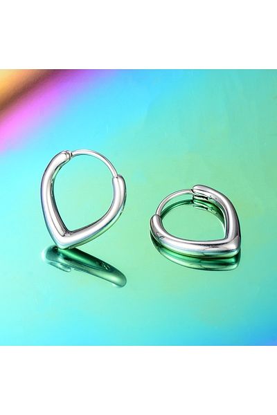Viking Classic Drop Model Flat Ring Snap-on 316L Steel Men's Earrings